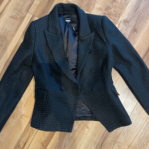 Bardot Black Textured Women's Blazer